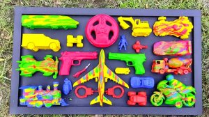 Отмываем игрушки: Участники Хан Майнан Мобил Балап, Трук Молен, Керета Апи, Экскаватор, Танк Баха