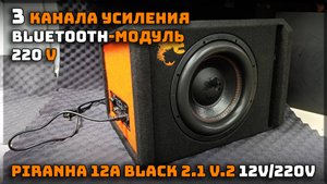 Активный саб с тремя каналами усиления! Такого вы не видели DL Audio Piranha 12A Black 2.1 V.2 220V
