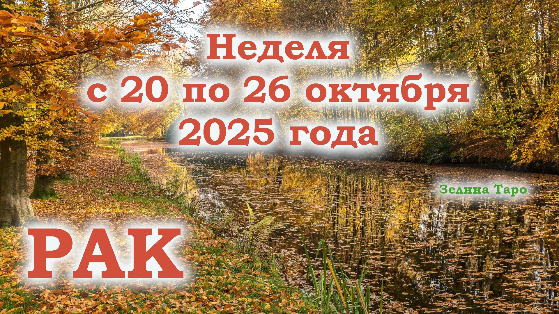 РАК | ТАРО прогноз на неделю с 20 по 26 октября 2025 года