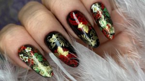 Хохлома на ногтях 🌼 Коррекция на верхних формах