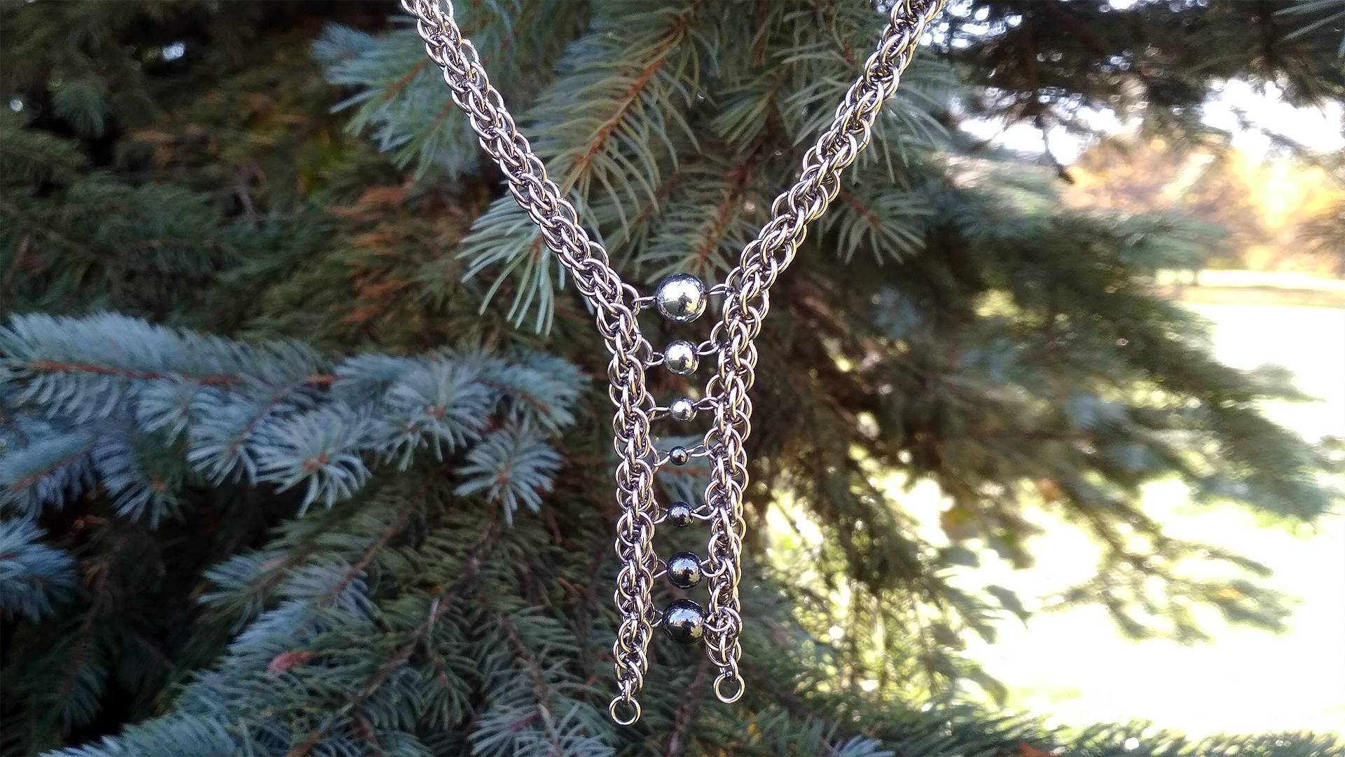 Парад осенних планет. Кольчужное колье.