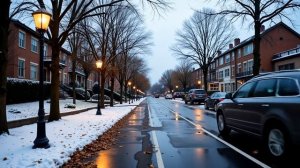 Нейросеть-Поздняя осень в городе