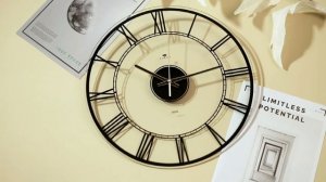 4041-001B Часы настенные прозрачные d-39 см, открытая стрелка "Римские цифры"