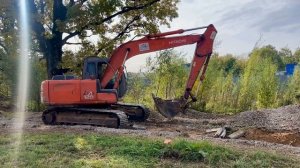 Благоустройство ЖК Скандинавия. Hitachi ZX120 #parts70