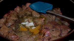 Рагу из печенки с овощами