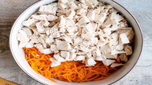 Салат Солнышко с корейской морковью