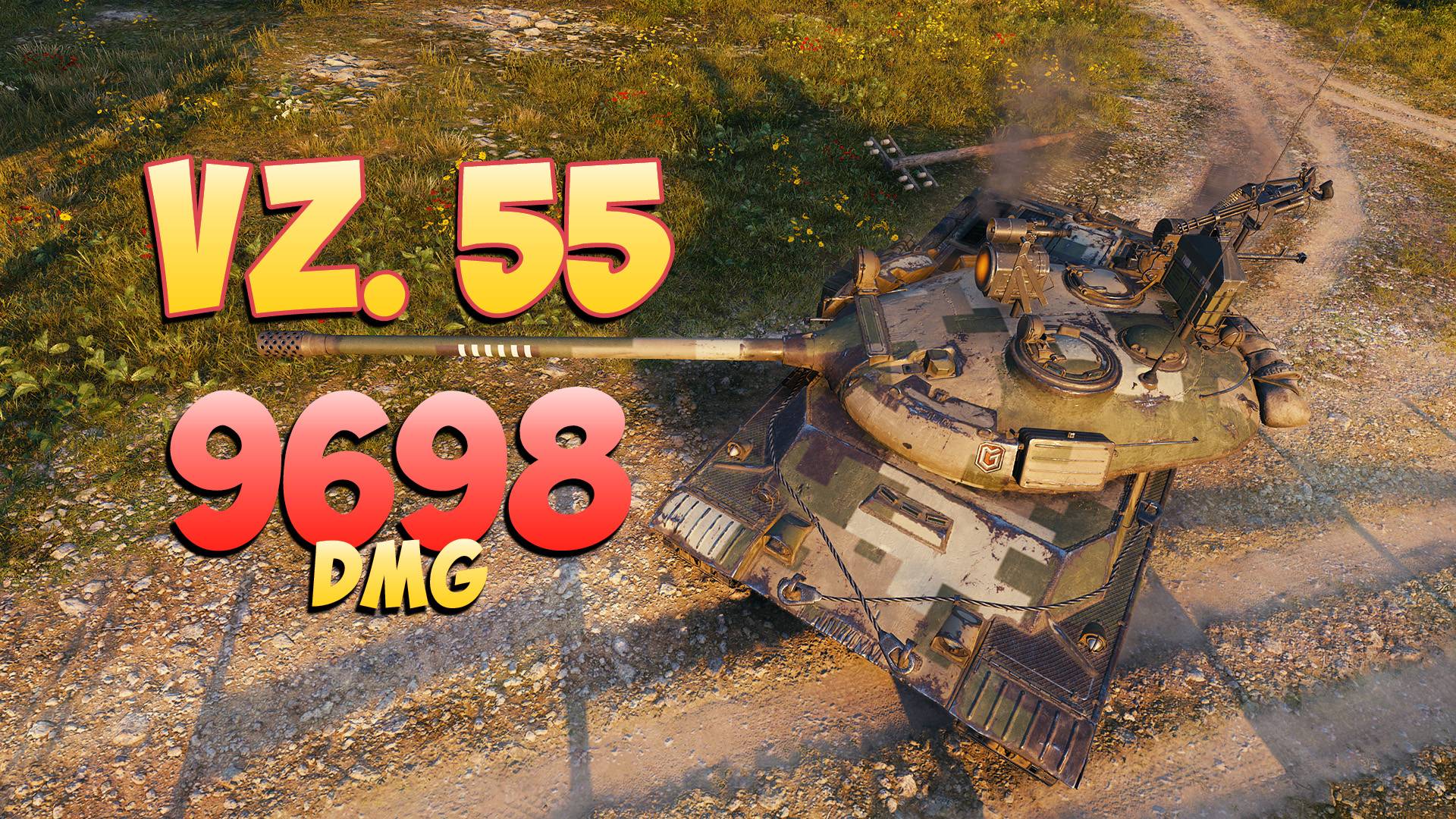 Vz. 55 • Недотянул! - 3 Фрагов 9.6K Урона • Мир Танков