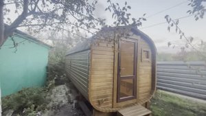 Баня бочка спустя 5 месяцев
