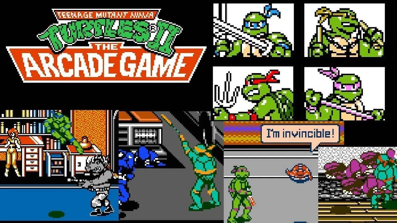 Teenage Mutant Ninja Turtles II: The Arcade Game Проходили в двоем.