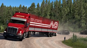 431 / ETS2 1.56 / Peterbilt 387 / Русская сборка / Из Оротукана в Ягодное без груза.