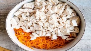 Салат Солнышко с корейской морковью
