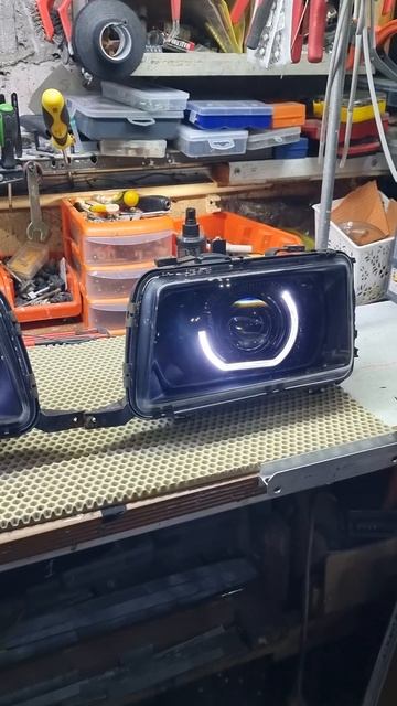 Фары Audi 80B4 CRILINE D5 #automobile #bi led Criline