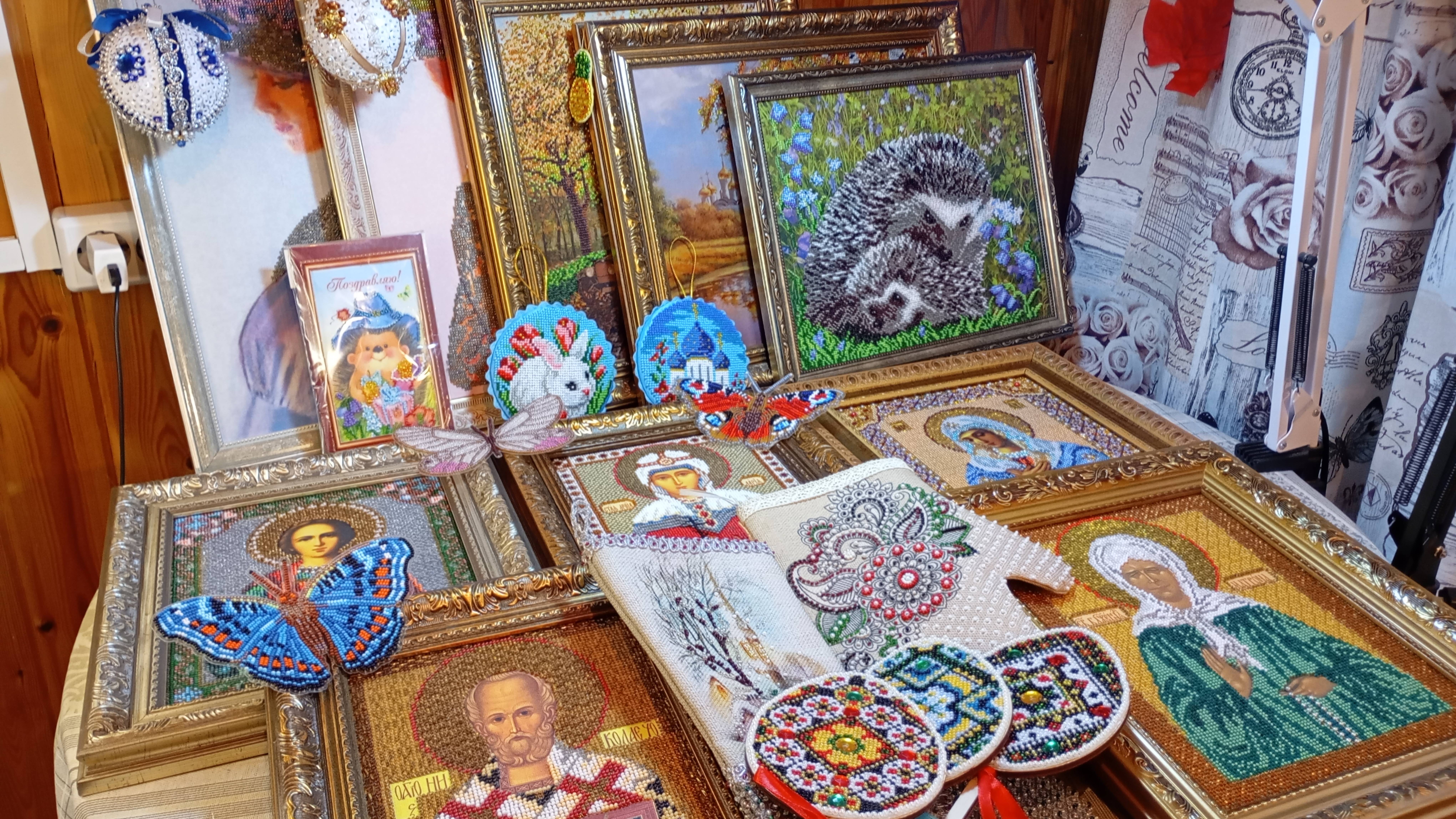 Готовые работы, вышитые бисером. 1 часть