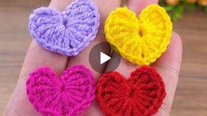 Сердечко крючком 💜❤💛 #все_в_жизни_связано #вязаниекрючком