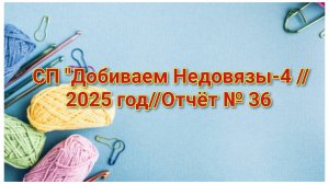 СП "Добиваем Недовязы-4 //2025 год//Отчёт № 36 // Организатор СП  Марина Стогова