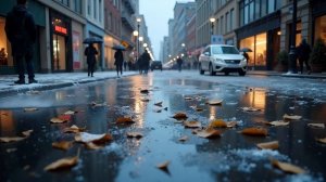 Нейросеть-Поздняя осень в городе клип 6