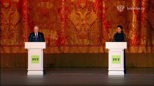 Президент пожелал коллективу RT новых успехов, Большой театр, 16 октября 2025 года