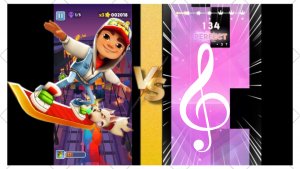 🎶🔥Двойной ритм: Subway Surf и Magic Tiles 3 в музыкальном забеге!