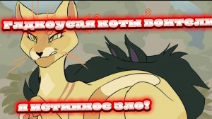 Коты воители:гладкоусая я истинное зло!