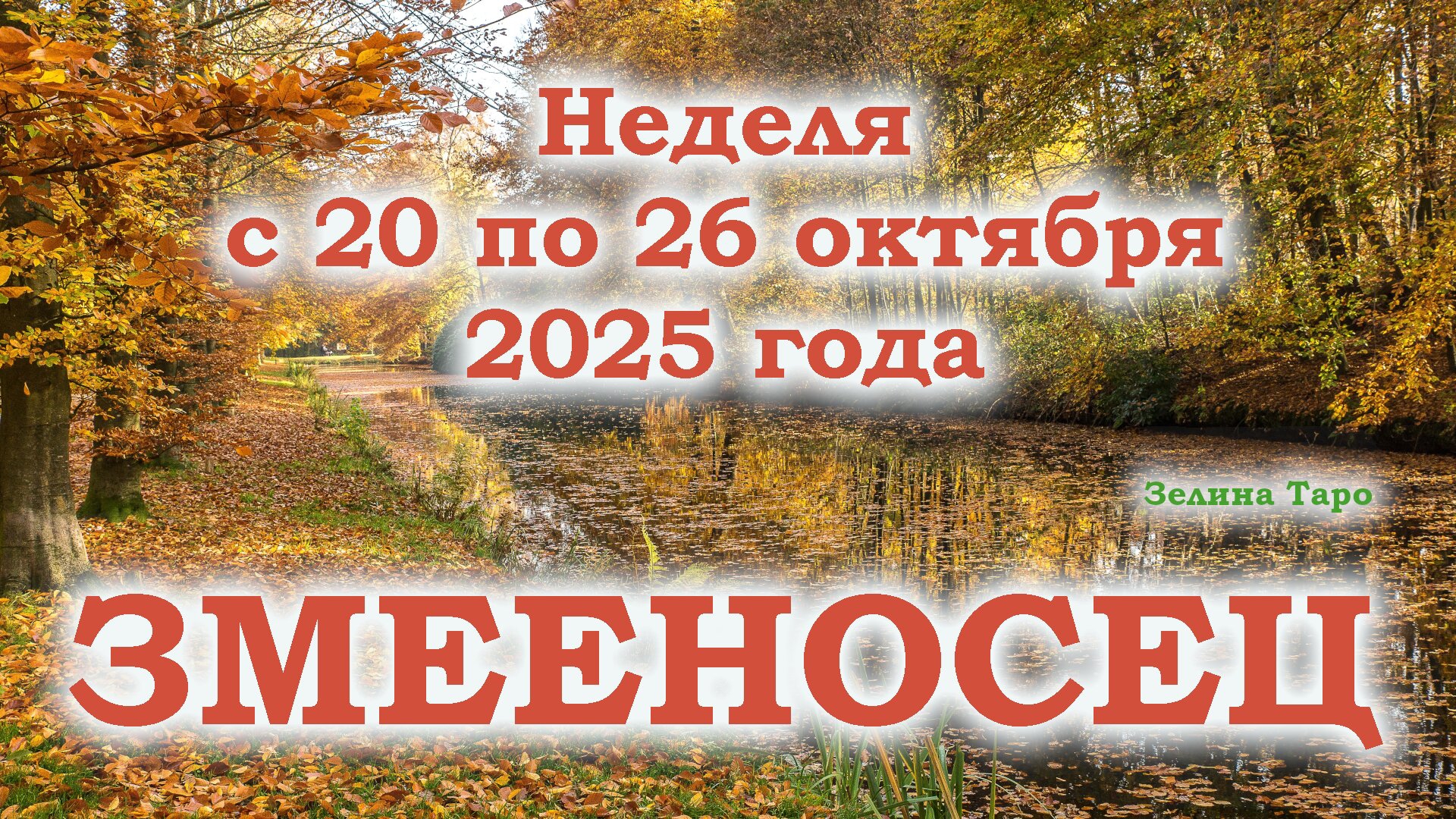 ЗМЕЕНОСЕЦ | ТАРО прогноз на неделю с 20 по 26 октября 2025 года