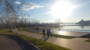 Осень в городе .Сквер Победителей .Татышев -сквер. Красноярск