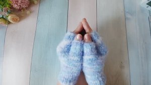 МИТЕНКИ мягкие и пушистенькие из ТРАВКИ. / МК /