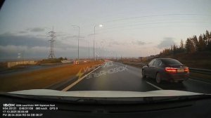 ❗️Видео момента ДТП из множества машин, которое произошло сегодня утром на президентском мосту 25