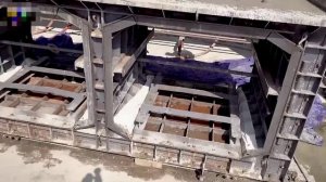 Процесс изготовления бетонного блока