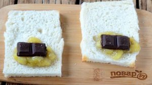 Рулетики с начинкой из бананов и шоколадом