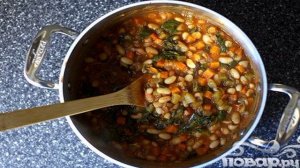 Рагу с фасолью и мангольдом