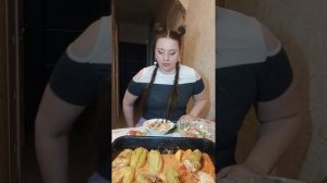 Фаршированные перцы/Куда я устроилась после колледжа? #мукбангроссия#емнакамеру#итинг#