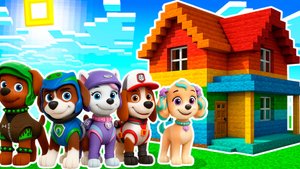 ВСТРЕТИЛ НОВЫЙ ЩЕНЯЧИЙ ПАТРУЛЬ и ПОСТРОИЛ им ДОМ В МАЙНКРАФТ PAW PATROL МУЛЬТИК
