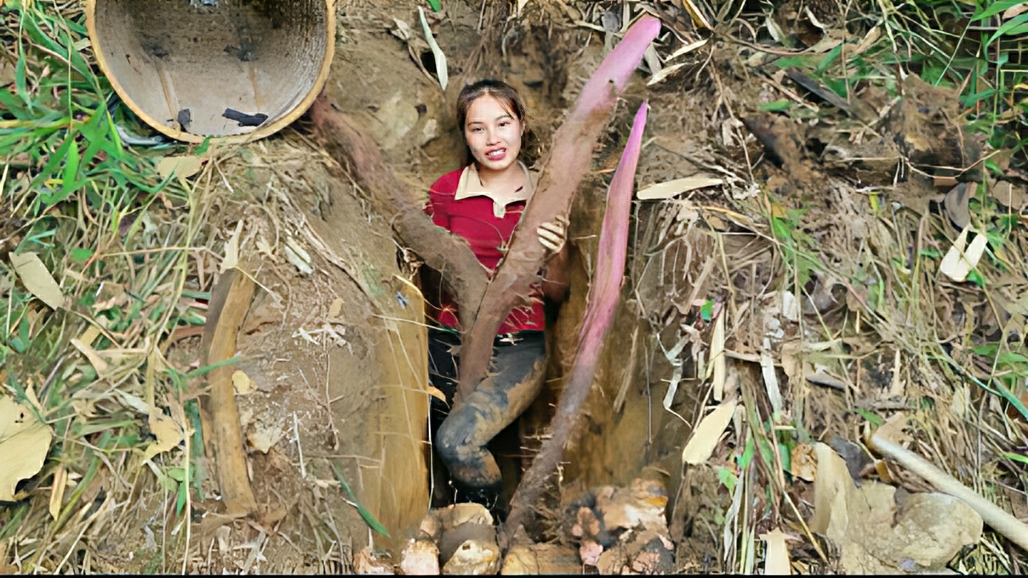 Собираю земляной батат, на рынок для продажи. Кормлю утят. Жизнь во Вьетнаме