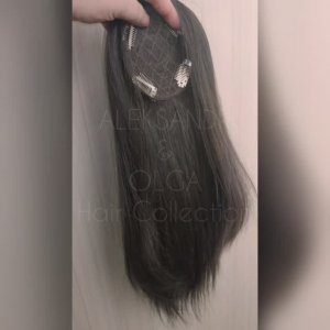 Теменная НАКЛАДКА - трессовая, с макушкой #натуральнаянакладка #накладканаголову #изделияизволос