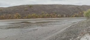 Северский Донец по сброшенной воде.Белый лес напротив через реку Урочище Орлинка Большая скала.