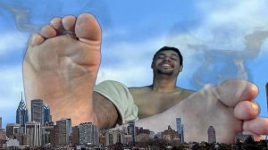 Giant man feet