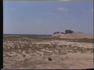 На крепости Жетыасарского комплекса городищ. На 3-х самодельных мотоциклах.