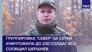 Группировка "Север" за сутки уничтожила до 230 солдат ВСУ, сообщил Шершнев