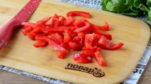 Куриная печень с болгарским перцем