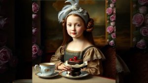 Оживленное фото красивой маленькой девочки, красивый подарок бабушке, видео 3