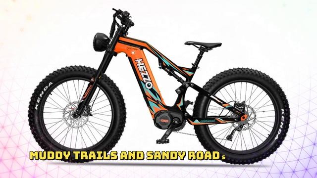 HEZZO K9 Carbon Fiber Electric Bike 1000W Mid Drive Motor 21Ah LG Battery 9 Speed Electric Bike