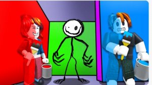 Папа и дочка прячемся в цветном лабиринте