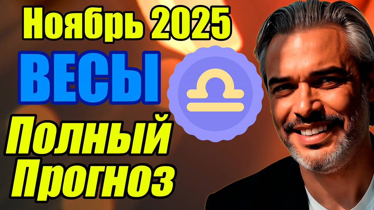 ВЕСЫ - ПОЛНЫЙ ПРОГНОЗ . Ноябрь 2025: деньги, доверие, опора #ВЕСЫ #ноябрь2025