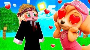 😍 БЕЗУМНАЯ СКАЙ ВЛЮБИЛАСЬ  В ПАРНЯ в МАЙНКРАФТ ЩЕНЯЧИЙ ПАТРУЛЬ PAW PATROL МУЛЬТИК