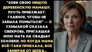 ИСТОРИЯ ИЗ ЖИЗНИ/Зови свою нищую деревенскую мамашу,- насмешливо пригласила свекровь
