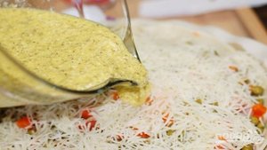 Пирог с овощами и ветчиной