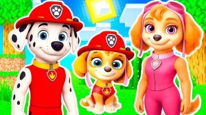 СКАЙ и МАРШАЛ РОДИЛИ РЕБЁНКА ЩЕНЯЧИЙ ПАТРУЛЬ в МАЙНКРАФТ PAW PATROL МУЛЬТИК