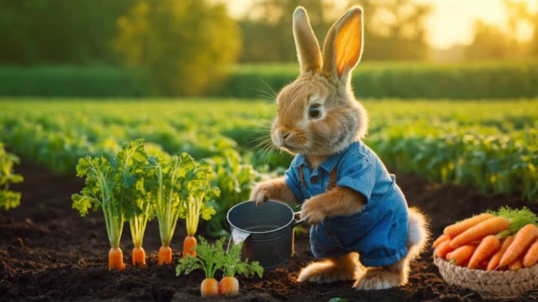 Кролики выращивают морковь: целый день в саду с родителями🐰 смотреть онлайн