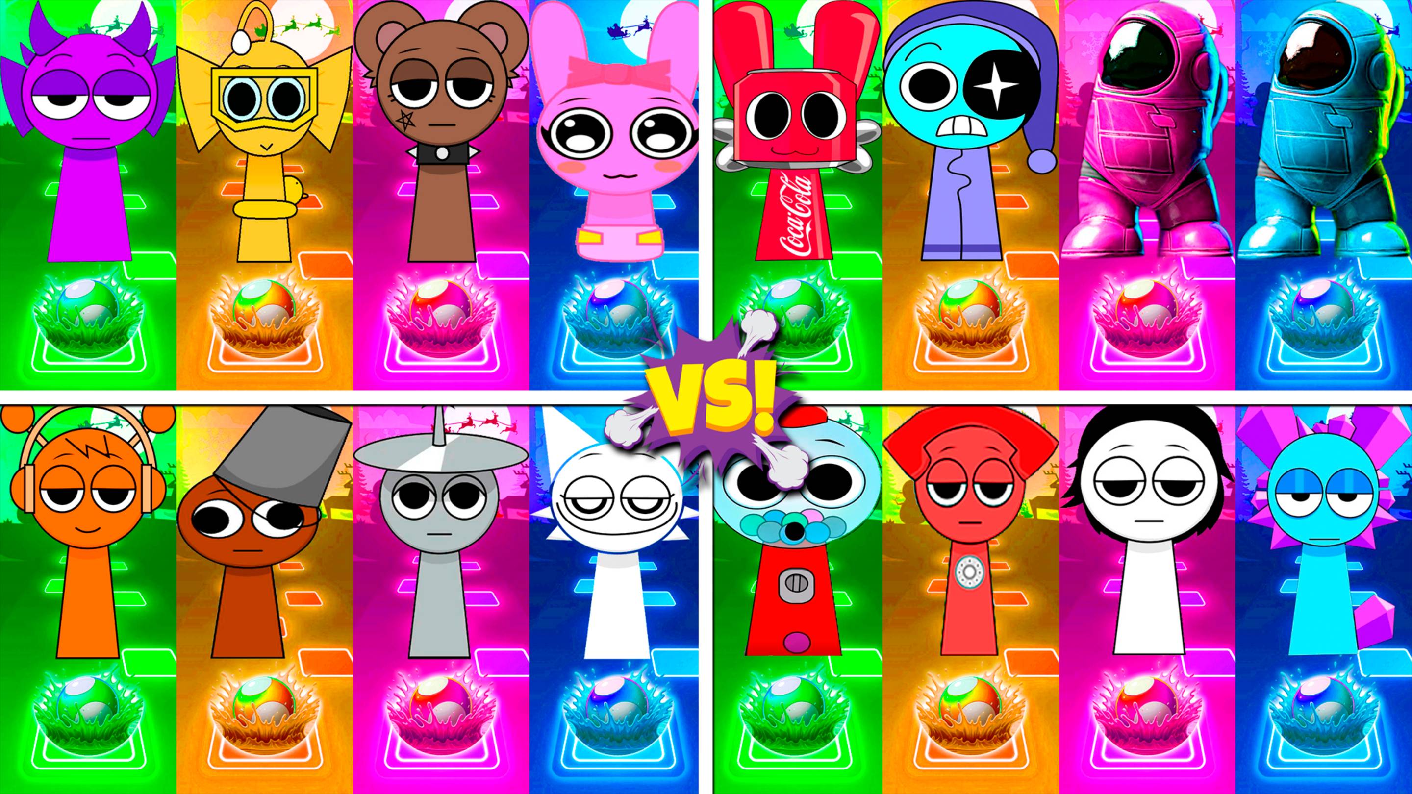 ВСЕ СПРУНКИ МЕГАМИКС 105-108 уровни - Мультики про Спрунке | МУЛЬТФИЛЬМЫ SPRUNKI в Tiles Hop смотреть онлайн