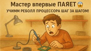 Мастер впервые ПАЯЕТ 😱 | Учим реболлу процессора шаг за шагом!